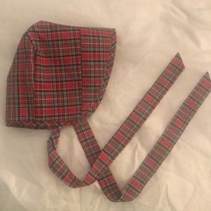 Beaufort Bonnet Christmas plaid bonnet M
